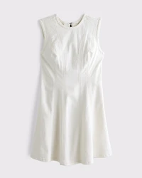 The A&F Mila High-Neck Denim Mini Dress