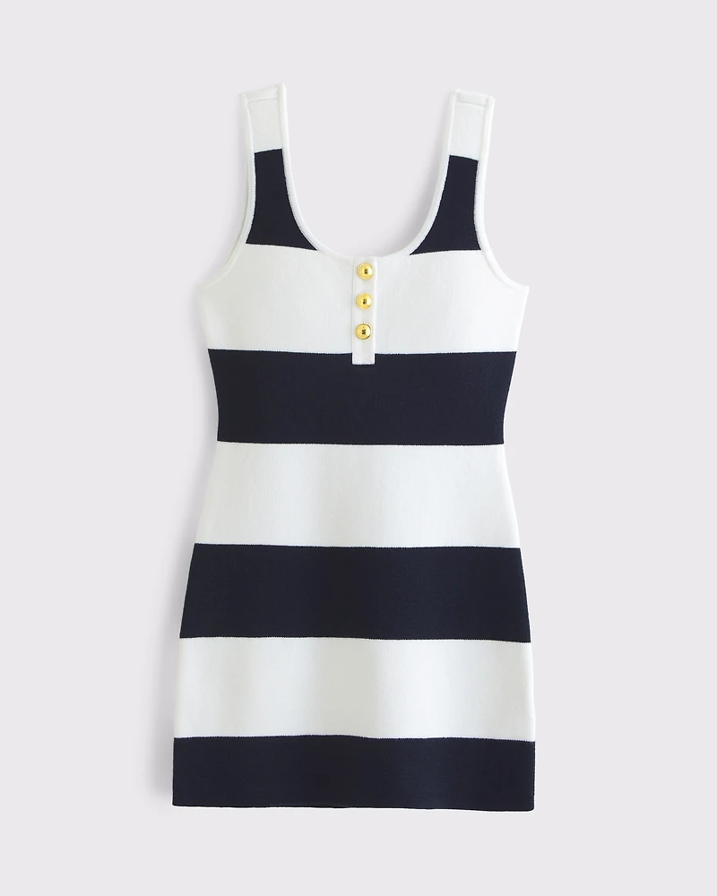 Vol. 28 Button Mini Sweater Dress