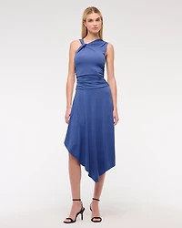 Asymmetrical Knit Midi Dress