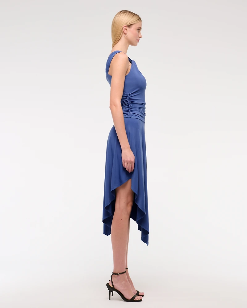 Asymmetrical Knit Midi Dress