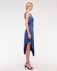 Asymmetrical Knit Midi Dress