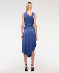 Asymmetrical Knit Midi Dress