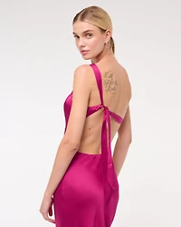 Tie-Back Slip Maxi Dress