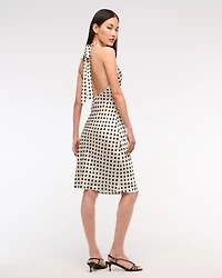 Halter Knee-Length Slip Dress