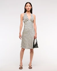 Halter Knee-Length Slip Dress