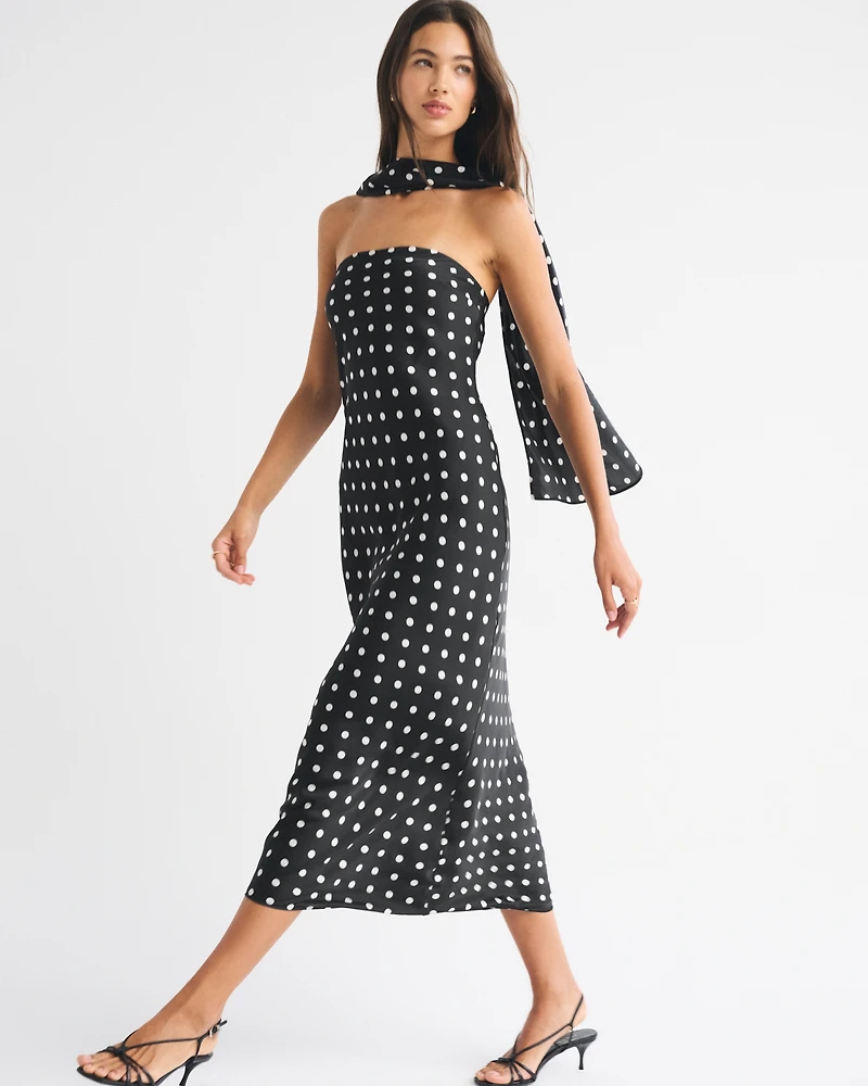 The A&F Julia Strapless Scarf Maxi Dress