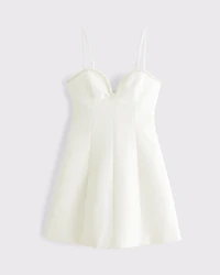 Faux Pearl Trim Mini Dress