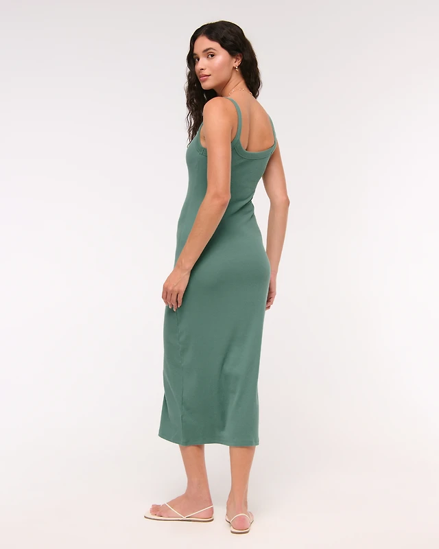 Abercrombie & Fitch Bra-Free Essential 90s Rib Midi Dress | Arden Fair Abercrombie & Fitch Bra-Free Essential 90s Rib Midi Dress | Arden Fair