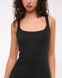 Bra-Free Essential 90s Rib Midi Dress