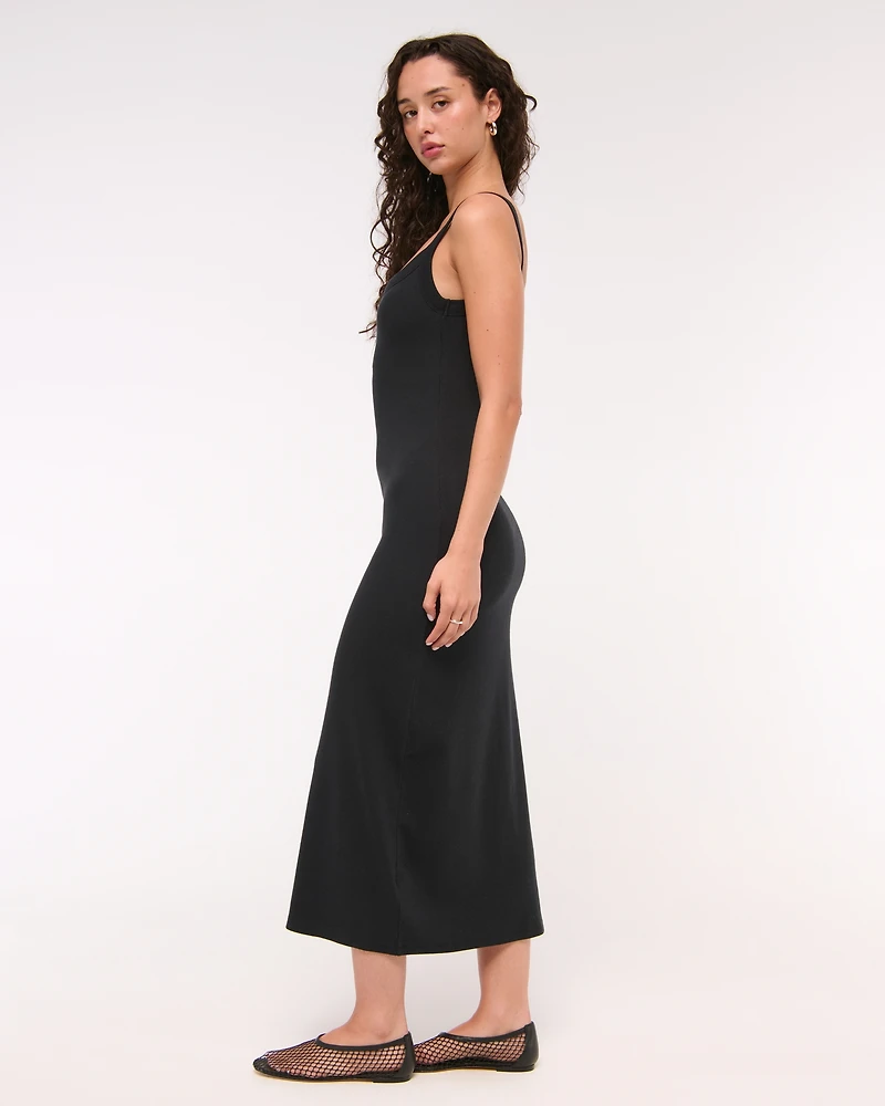 Bra-Free Essential 90s Rib Midi Dress