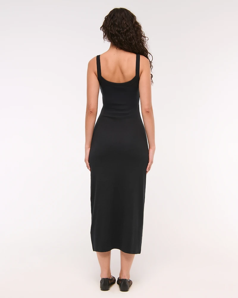 Bra-Free Essential 90s Rib Midi Dress