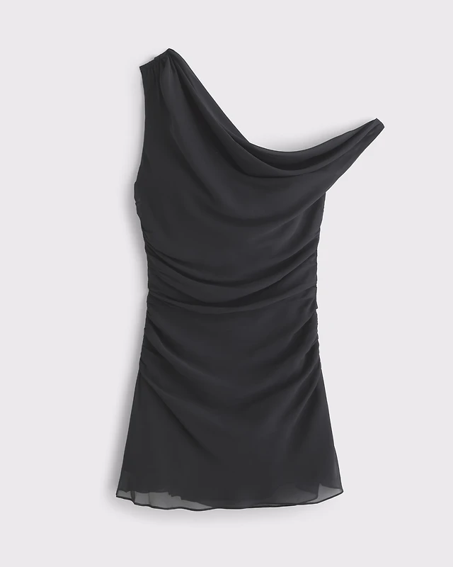 open lace back dress Abercrombie & Fitch White One Shoulder Tennis Dress- Size M  The Saved  Collection