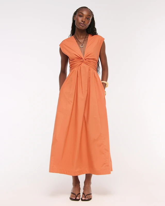 Abercrombie & Fitch Twist-Front Maxi Dress | MainPlace Mall