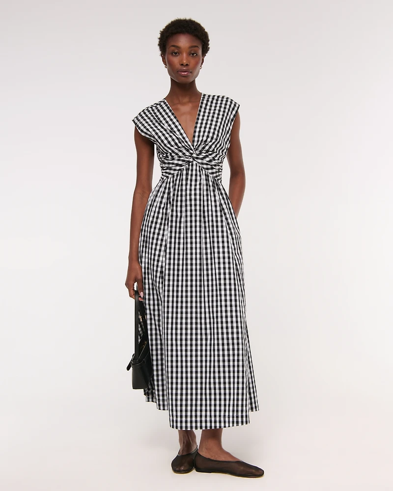 Twist-Front Maxi Dress