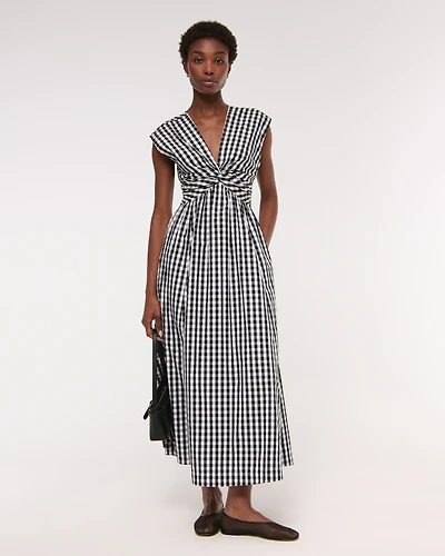 Twist-Front Maxi Dress