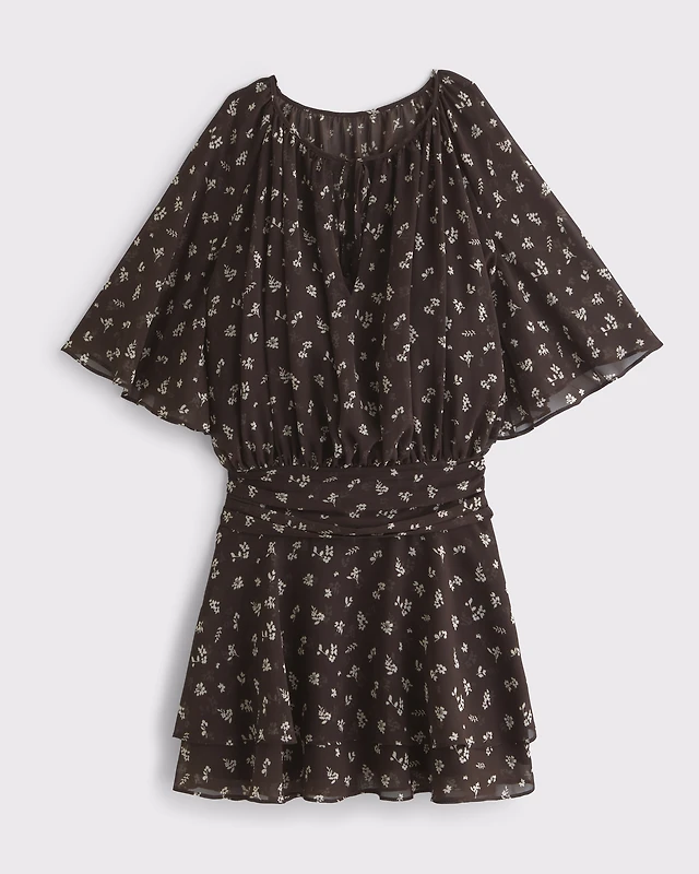 angel sleeve sheer mini dress abercrombie Abercrombie & Fitch | Dresses | Abercrombie Fitch Brown Angel Sleeve Sheer Mini Dress