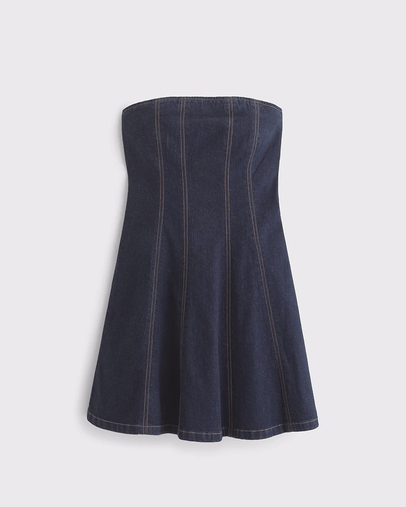 The A&F Mila Strapless Denim Mini Dress