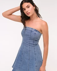 The A&F Mila Strapless Denim Mini Dress