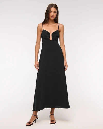 Bra-Free Hardware Maxi Dress