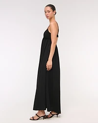 Bra-Free Clasp-Back Flowy Maxi Dress