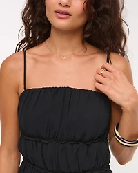 Strapless Ruffle Maxi Dress