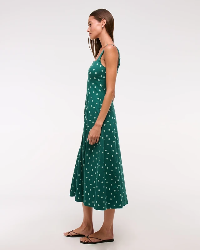 blue halter dress midi Daria Halter Neck Midi Dress