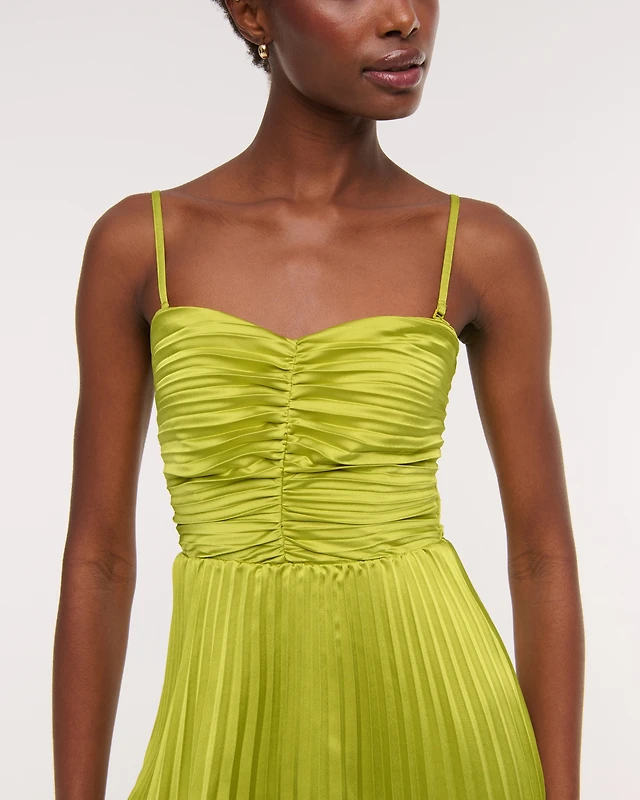 strapless open back dress Daks Denim Pleated Dress main image 0