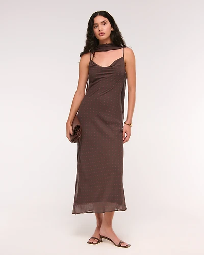 The A&F Julia Slip Scarf Maxi Dress
