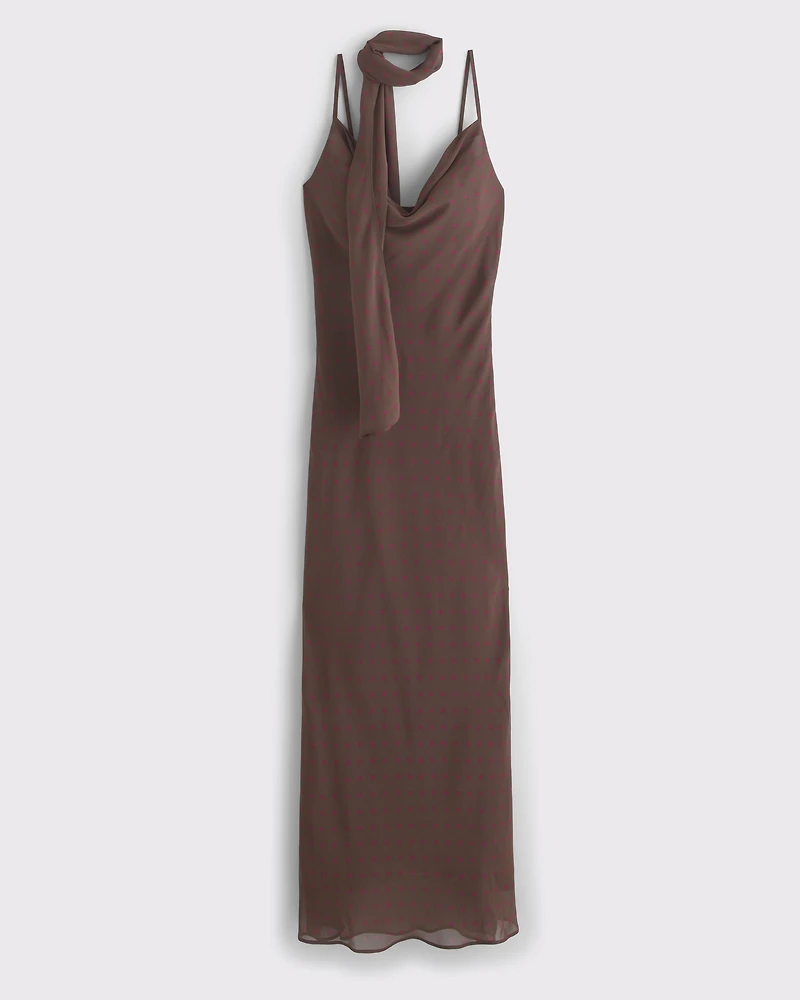 Abercrombie & Fitch The A&F Julia Slip Scarf Maxi Dress | MainPlace Mall