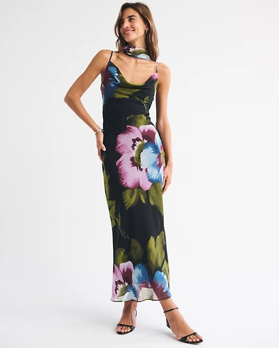 The A&F Julia Slip Scarf Maxi Dress