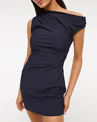 One-Shoulder Tailored Mini Dress