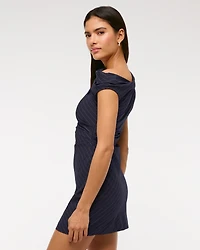 One-Shoulder Tailored Mini Dress