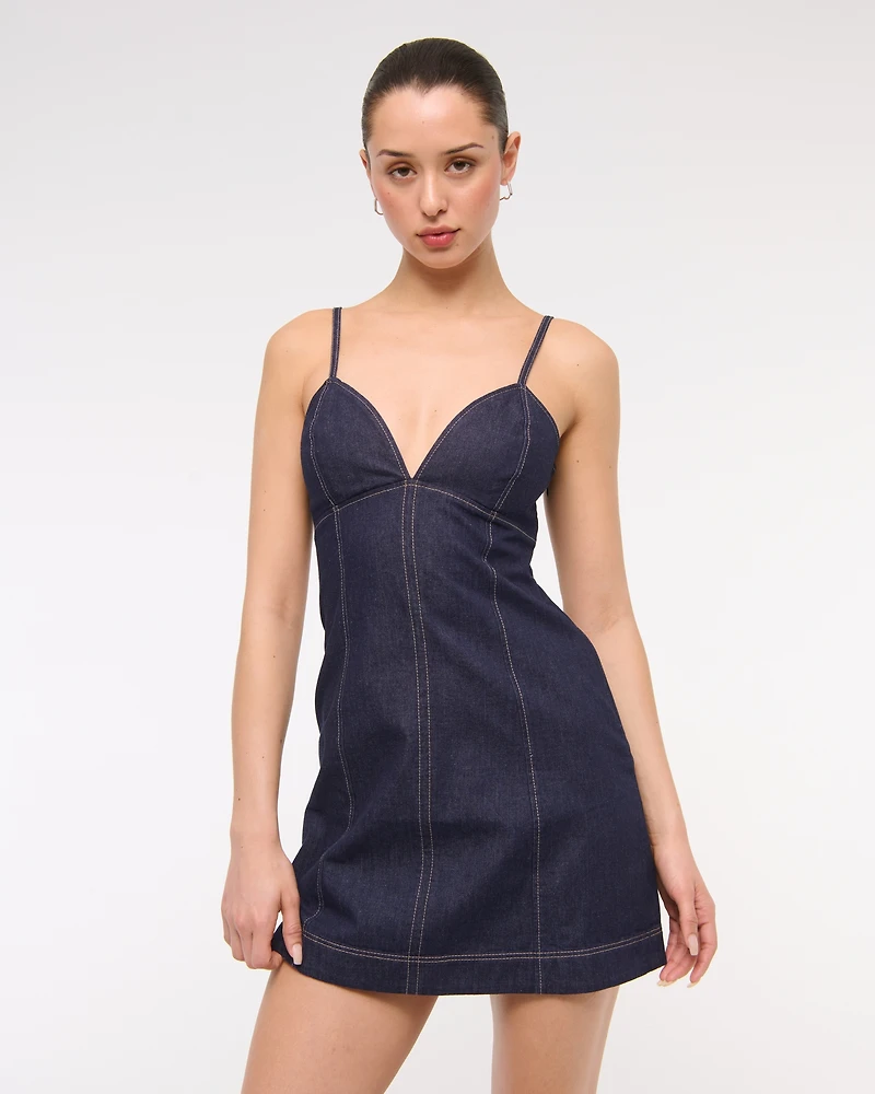 Sweetheart Denim Mini Dress