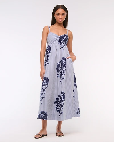 Sweetheart Babydoll Maxi Dress