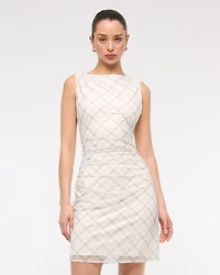Mesh Knotted Mini Dress