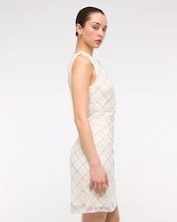 Mesh Knotted Mini Dress