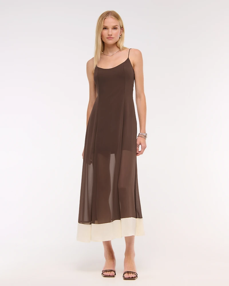Sheer Flowy Maxi Dress