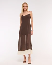 Sheer Flowy Maxi Dress