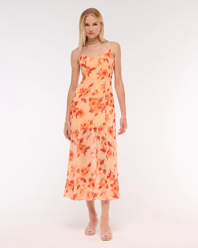 Abercrombie & Fitch Sheer Maxi Dress | MainPlace Mall