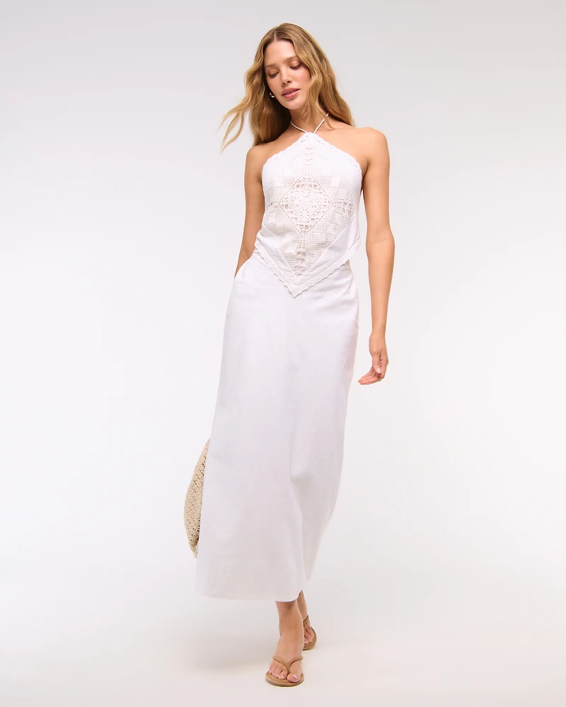 Halter Cutout Midi Dress