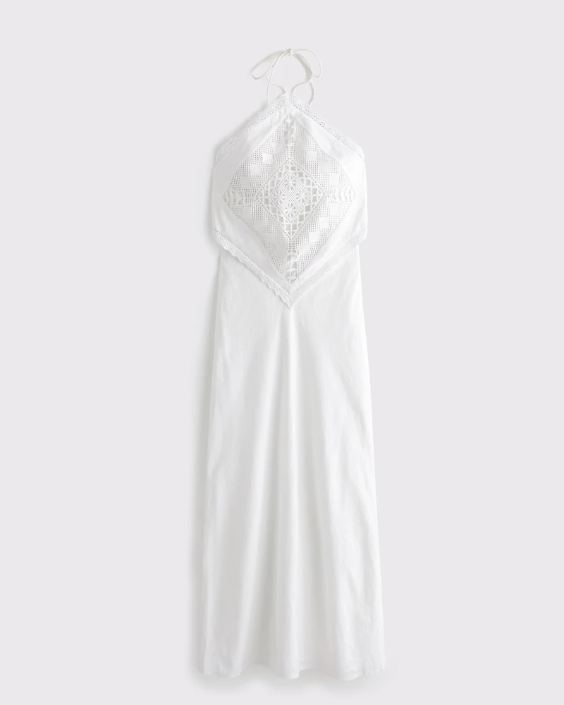 Halter Cutout Midi Dress