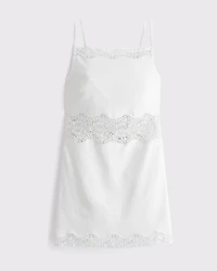 Apron Lace-Trim Mini Dress