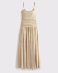 Bra-Free Flowy Sheer Maxi Dress