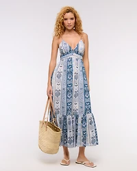 Abercrombie & Fitch Bra-Free Flowy Tie-Back Maxi Dress | Arden Fair