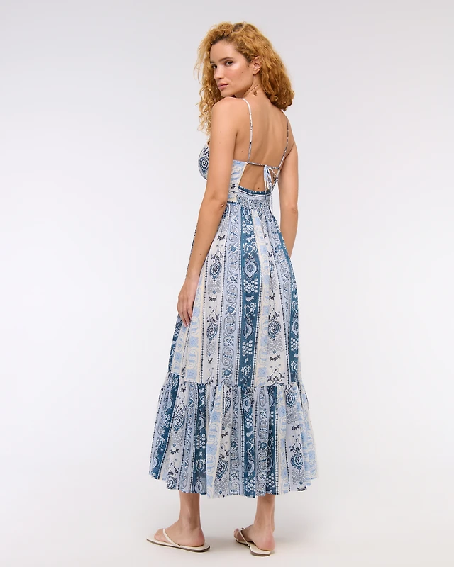 Abercrombie & Fitch Bra-Free Flowy Tie-Back Maxi Dress | Arden Fair Abercrombie & Fitch Bra-Free Flowy Tie-Back Maxi Dress | Arden Fair