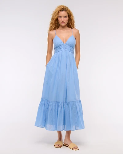 Bra-Free Flowy Tie-Back Maxi Dress