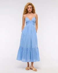 Bra-Free Flowy Tie-Back Maxi Dress