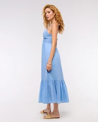 Bra-Free Flowy Tie-Back Maxi Dress