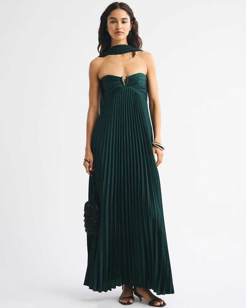 The A&F Giselle Strapless Scarf Babydoll Maxi Dress