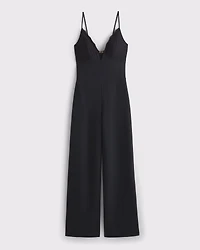 Hardware Lace-Trim Jumpsuit